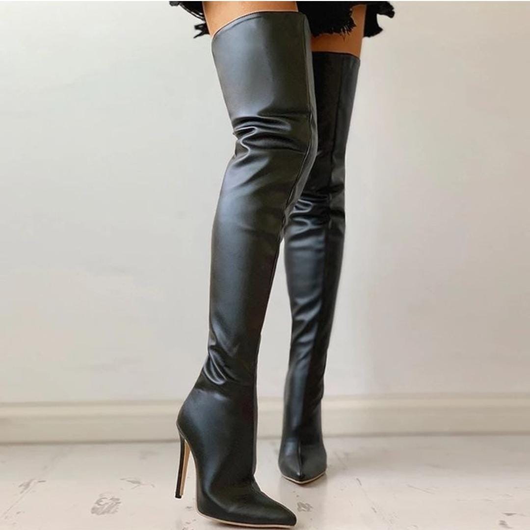 Stiletto Thigh High Boots