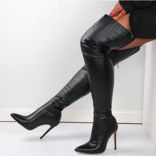 Stiletto Thigh High Boots