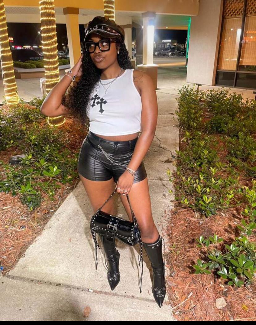 Ribbed Crosses Patched Baby Tank Top