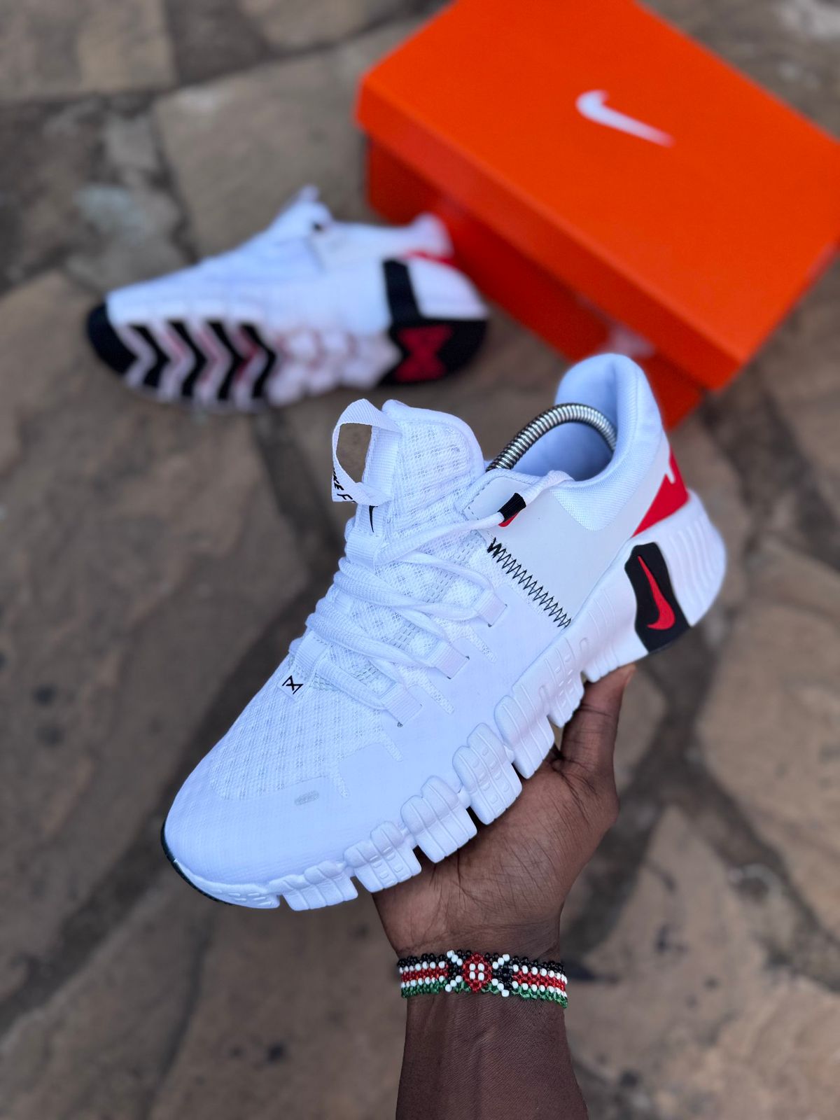 Nike Free Metcon 5 White Crimson Red