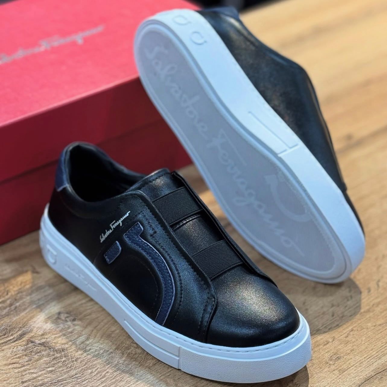 Leather Slip-On Men's Sneakers