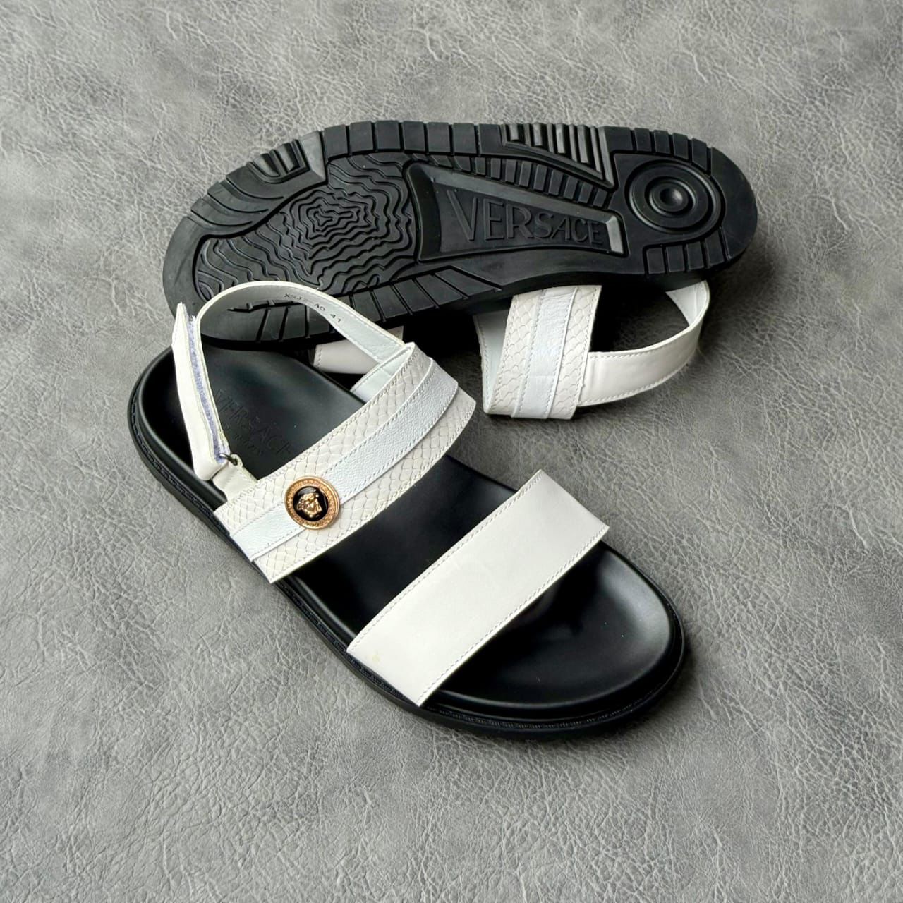 White Versace Men's Sandals