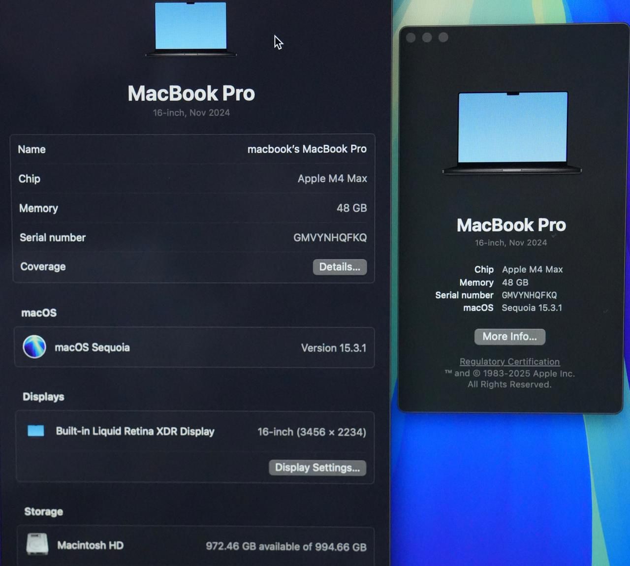 MacBook Pro M4 Max 16