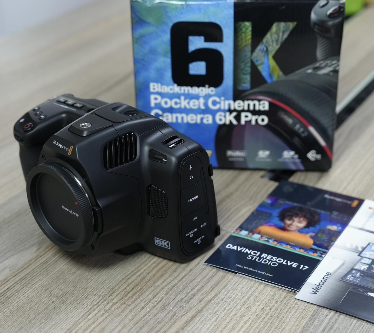 Blackmagic Pocket Cinema Camera 6K Pro – Body Only, 6K HDR Video, EF Mount