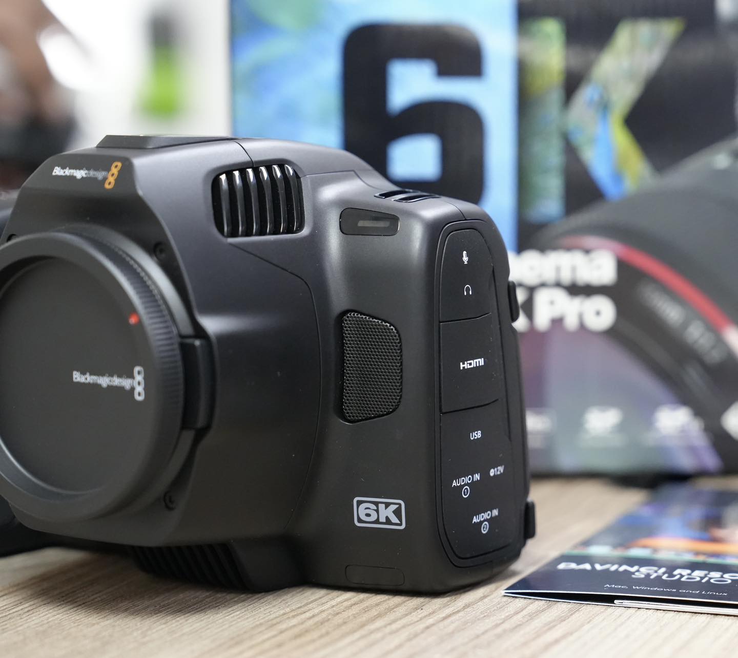 Blackmagic Pocket Cinema Camera 6K Pro – Body Only, 6K HDR Video, EF Mount