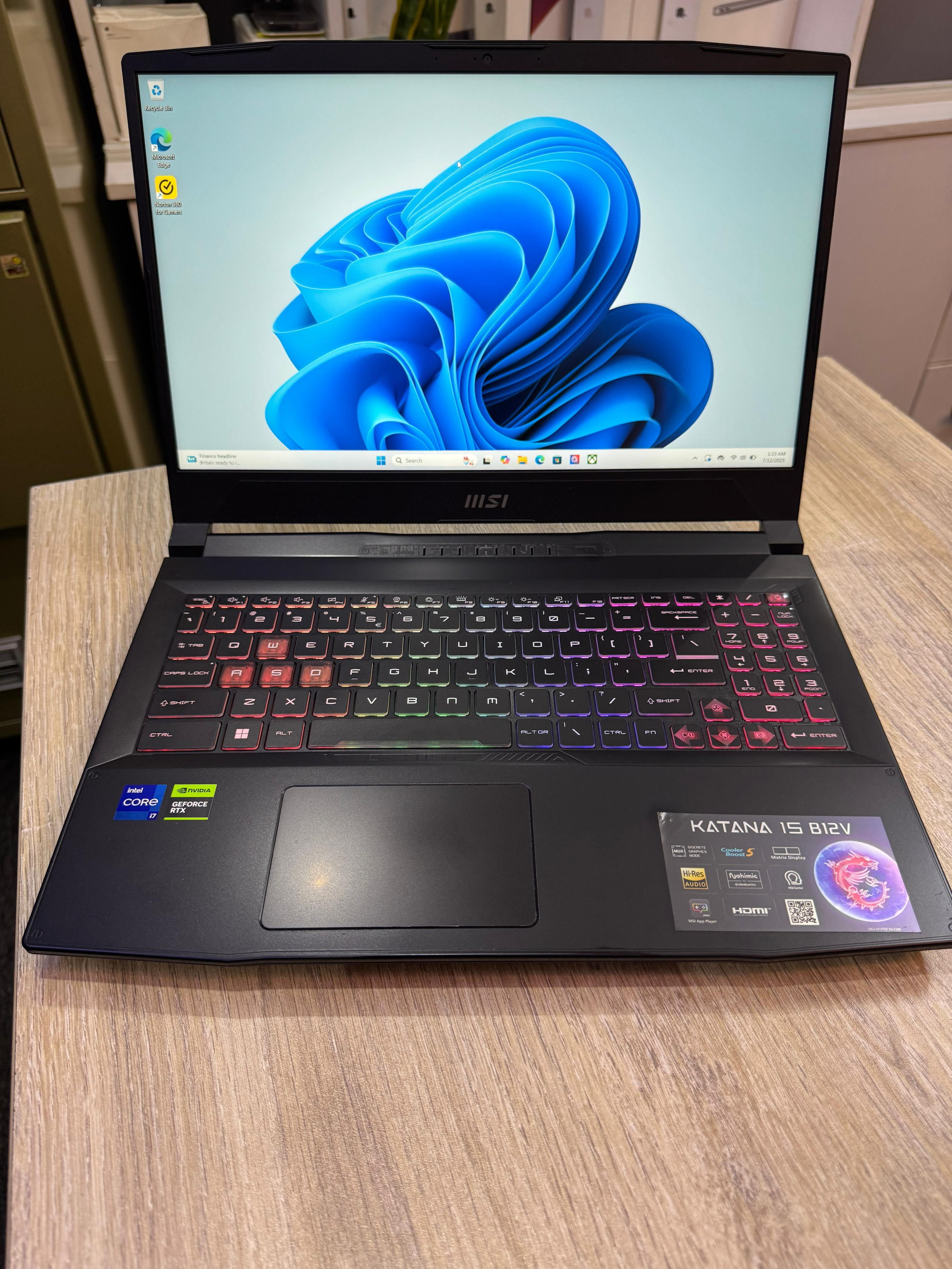 MSI Katana 15 B12V – Core i7 12th Gen, RTX 4060, 32GB RAM, 1TB SSD, FHD 144Hz  Buy in Kenya