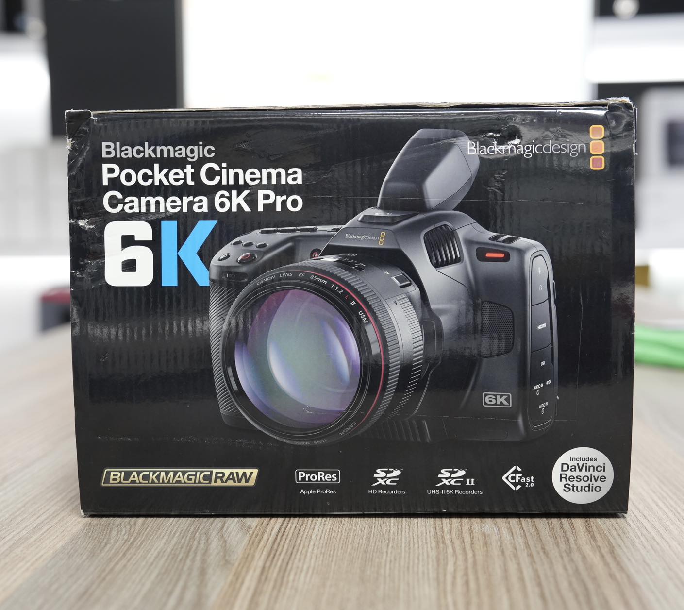 Blackmagic Pocket Cinema Camera 6K Pro – Body Only, 6K HDR Video, EF Mount